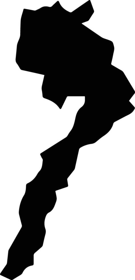 Chicacao Guatemala silhouette map vector