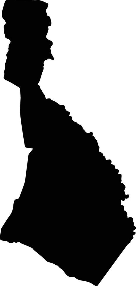 Chigubo Mozambique silhouette map vector