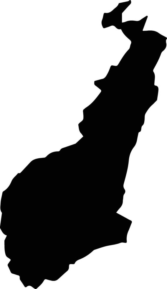 Chignautla Mexico silhouette map vector