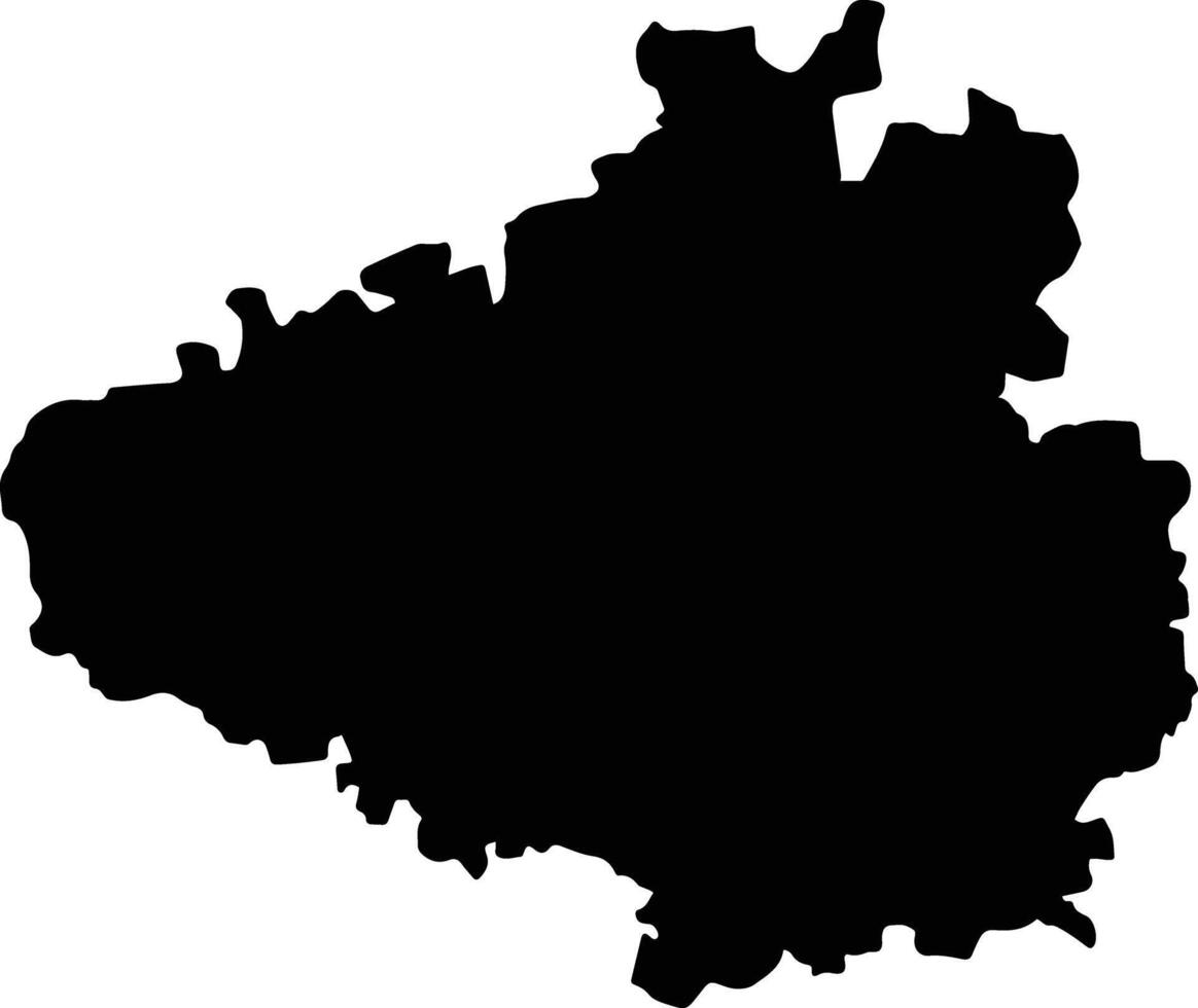 Chikkaballapura India silhouette map vector
