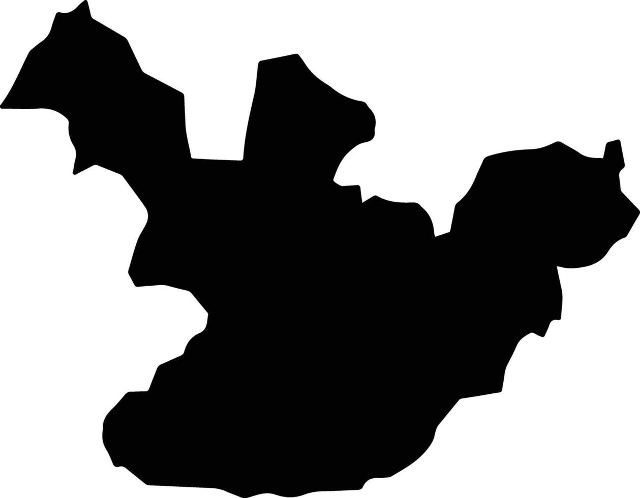 Chikun Nigeria silhouette map vector