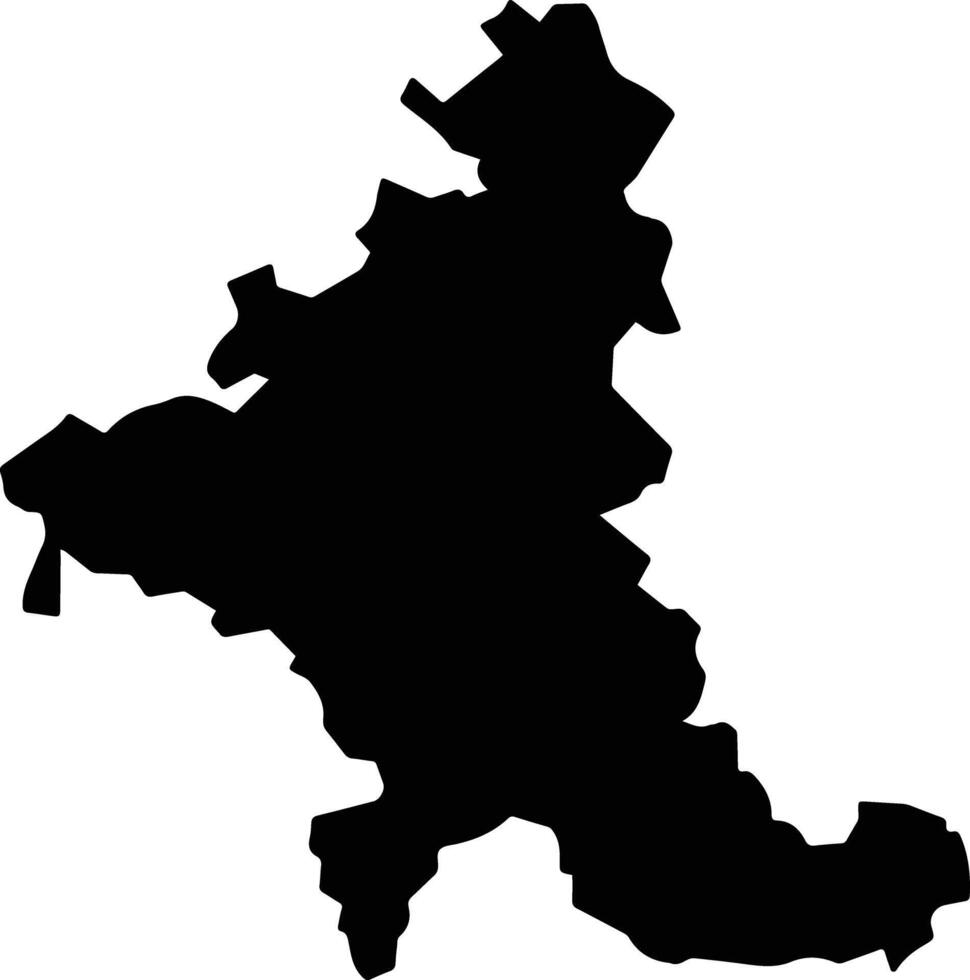 Chila de la Sal Mexico silhouette map vector