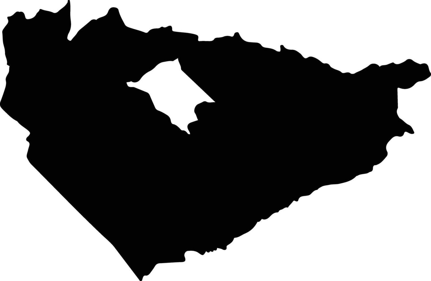 Chimbonila Mozambique silhouette map vector