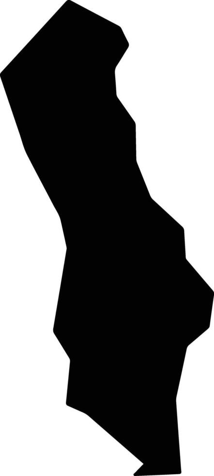 Chingeltei Mongolia silhouette map vector
