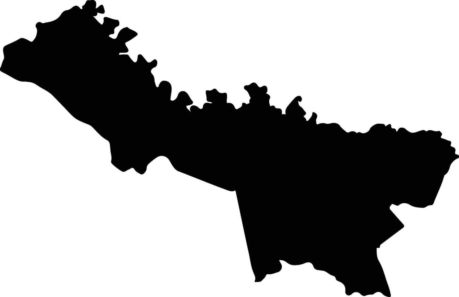 Chingola Zambia silhouette map vector