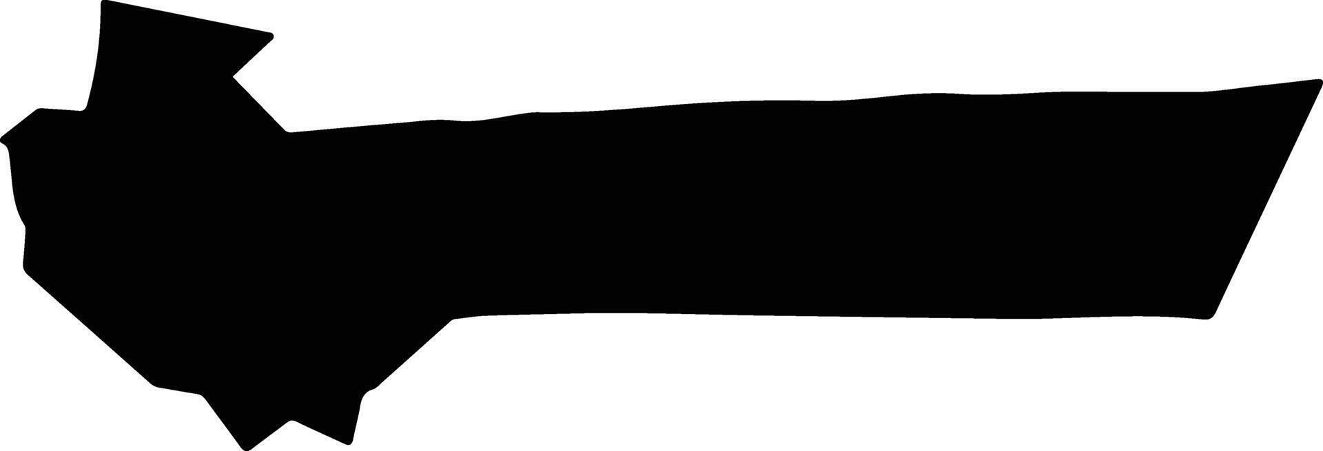 Chinguitti Mauritania silhouette map vector