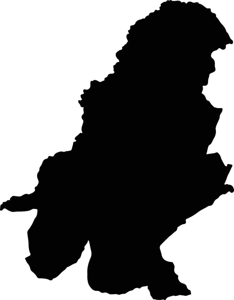 Chinsali Zambia silhouette map vector