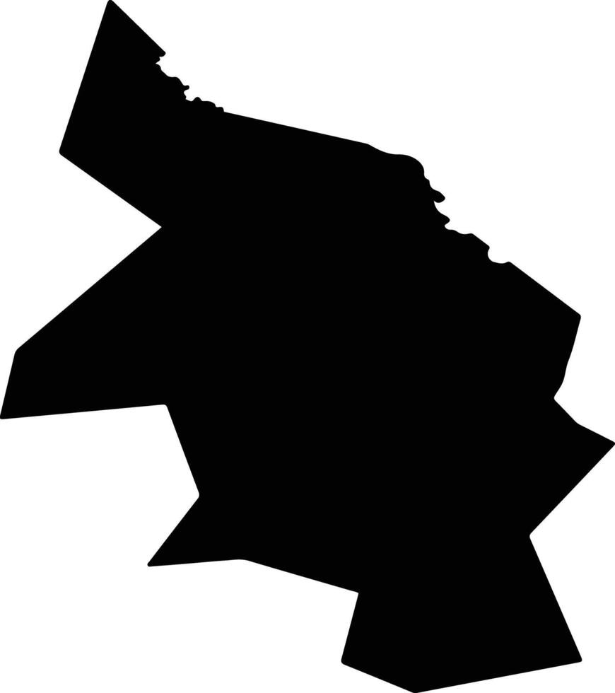 Chingirlauskiy Kazakhstan silhouette map vector
