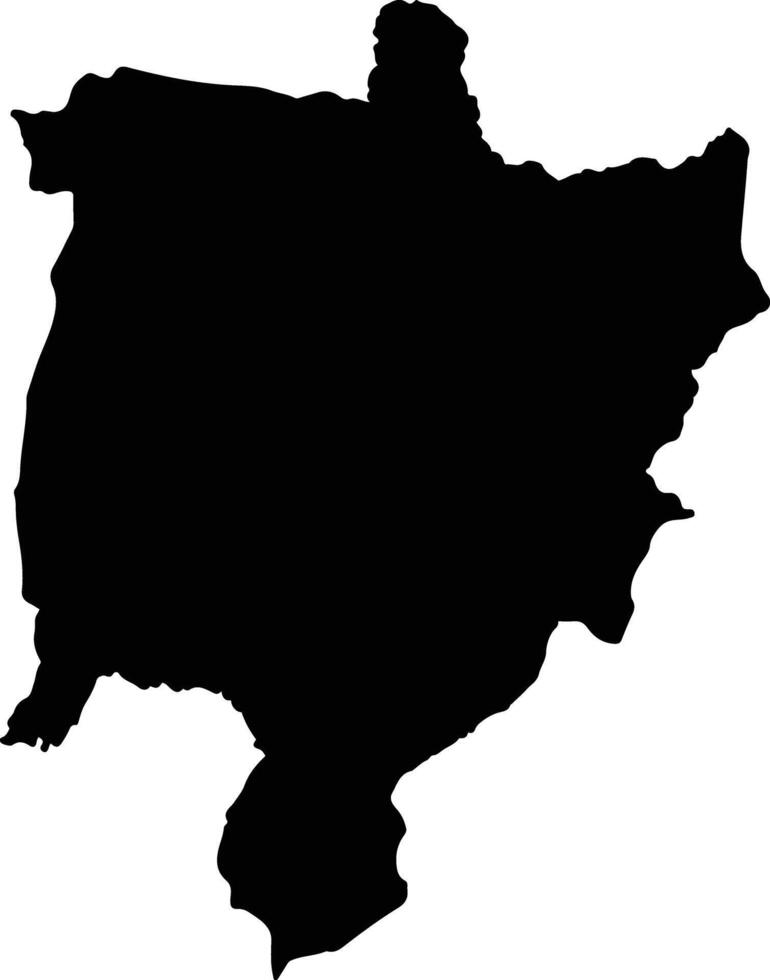 Chipili Zambia silhouette map vector