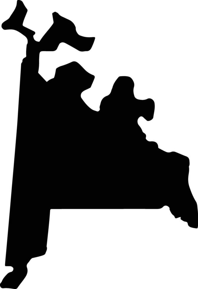 Ciudad Del Este Paraguay silhouette map vector