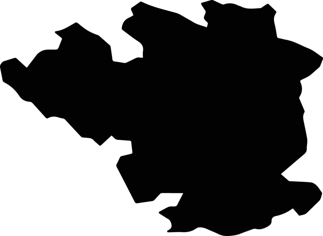Ckocjan Slovenia silhouette map vector