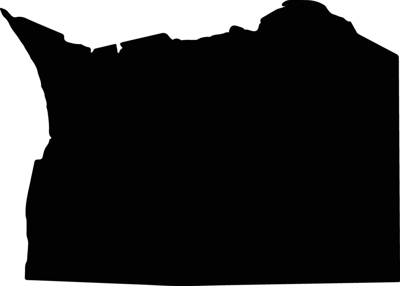 Clatsop United States silhouette map vector