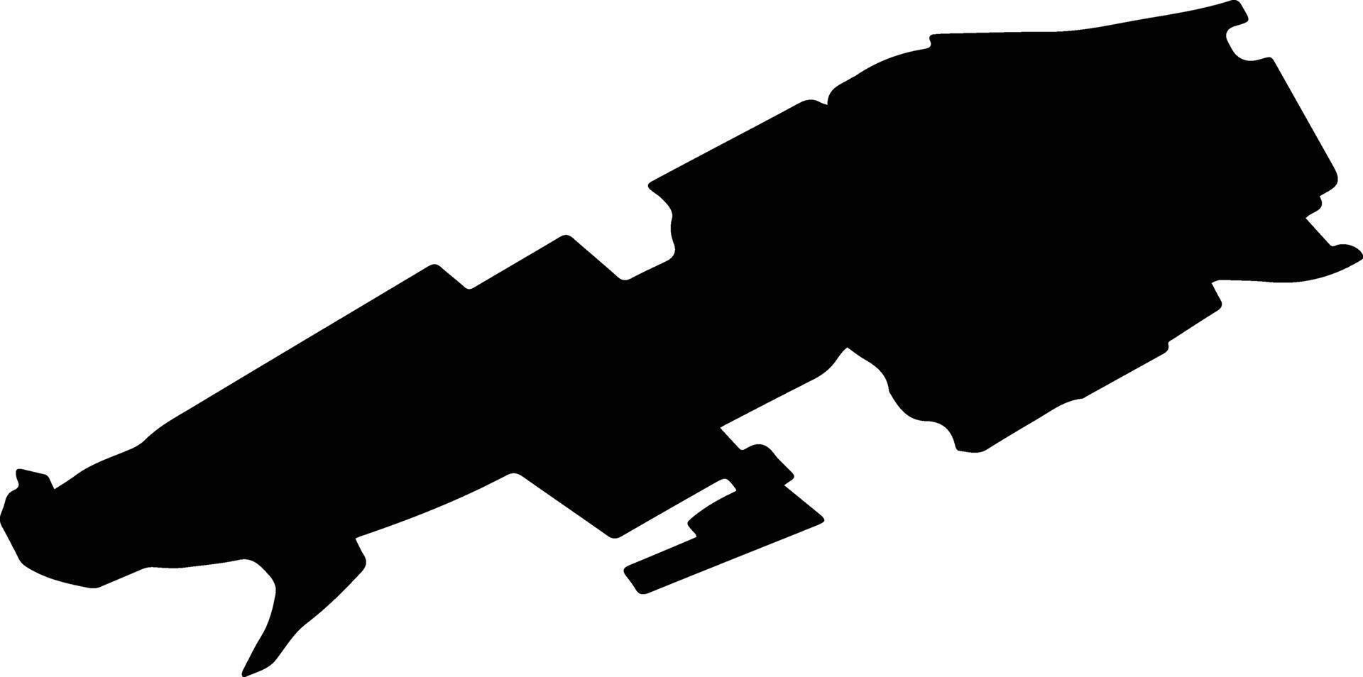 CLINCENI Romania silhouette map vector
