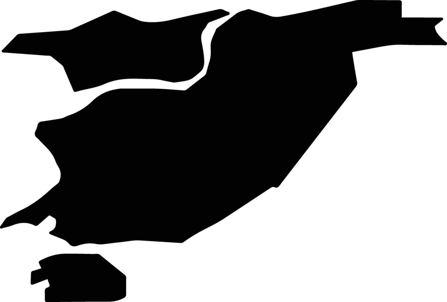 Closed administrative territorial formation of Zhe Russia silhouette map vector