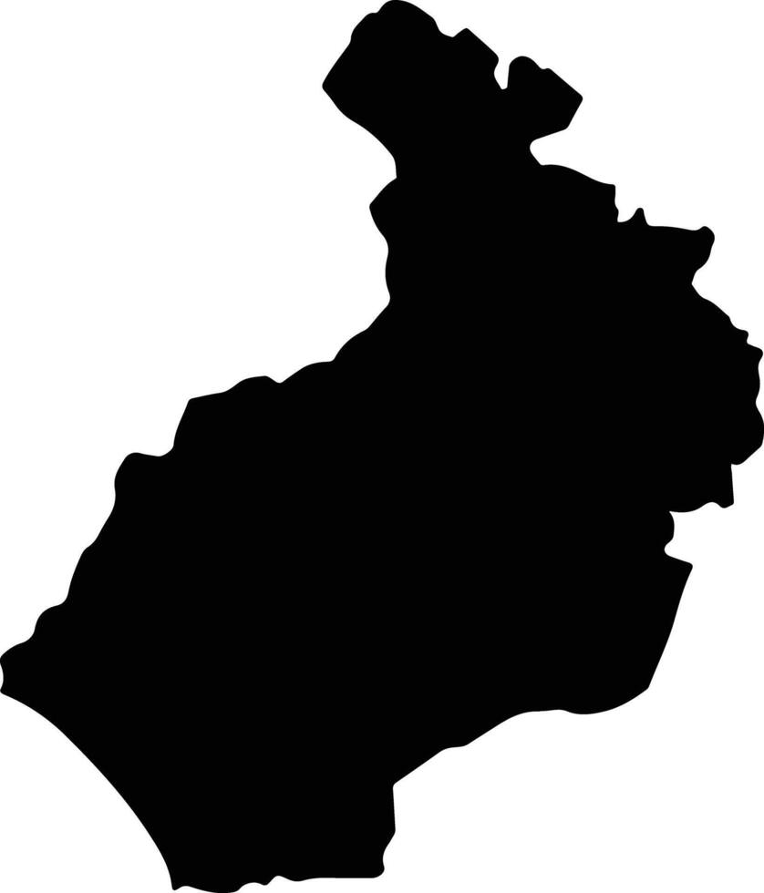 Coahuayana Mexico silhouette map vector