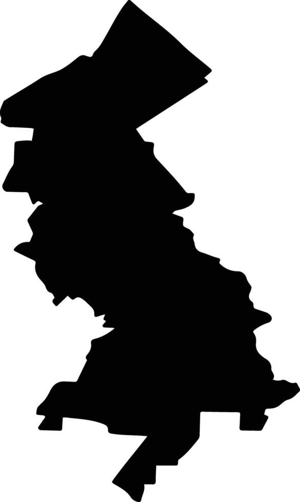 COBIA Romania silhouette map vector