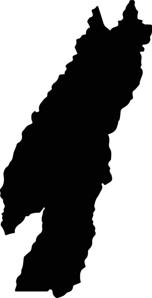 Cocalinho Brazil silhouette map vector