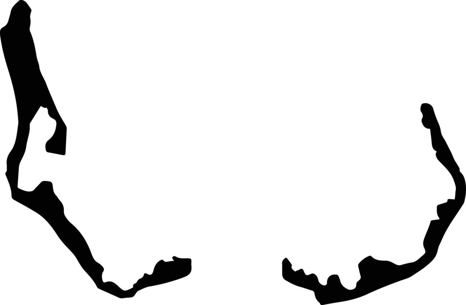 Cocos Islands Australia silhouette map vector