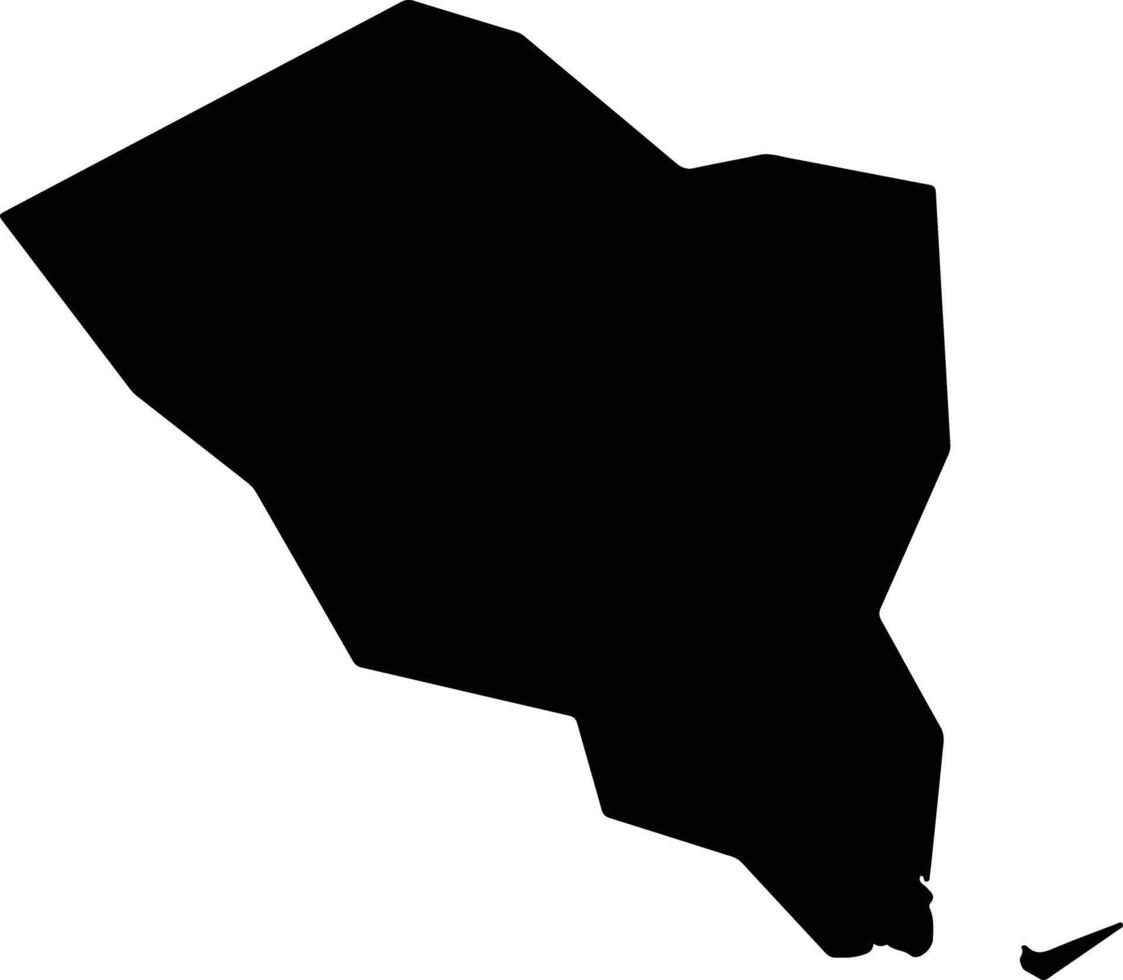 Colleton United States silhouette map vector