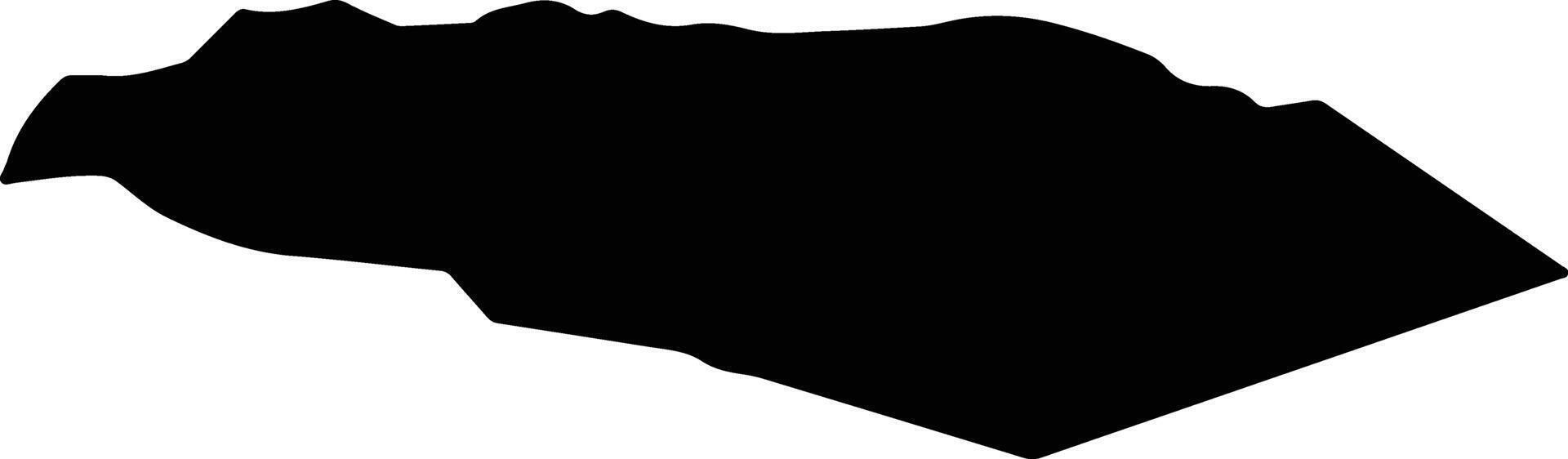 Colombette Saint Lucia silhouette map vector
