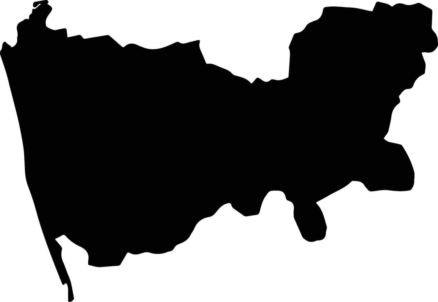 Colombo District Sri Lanka silhouette map vector