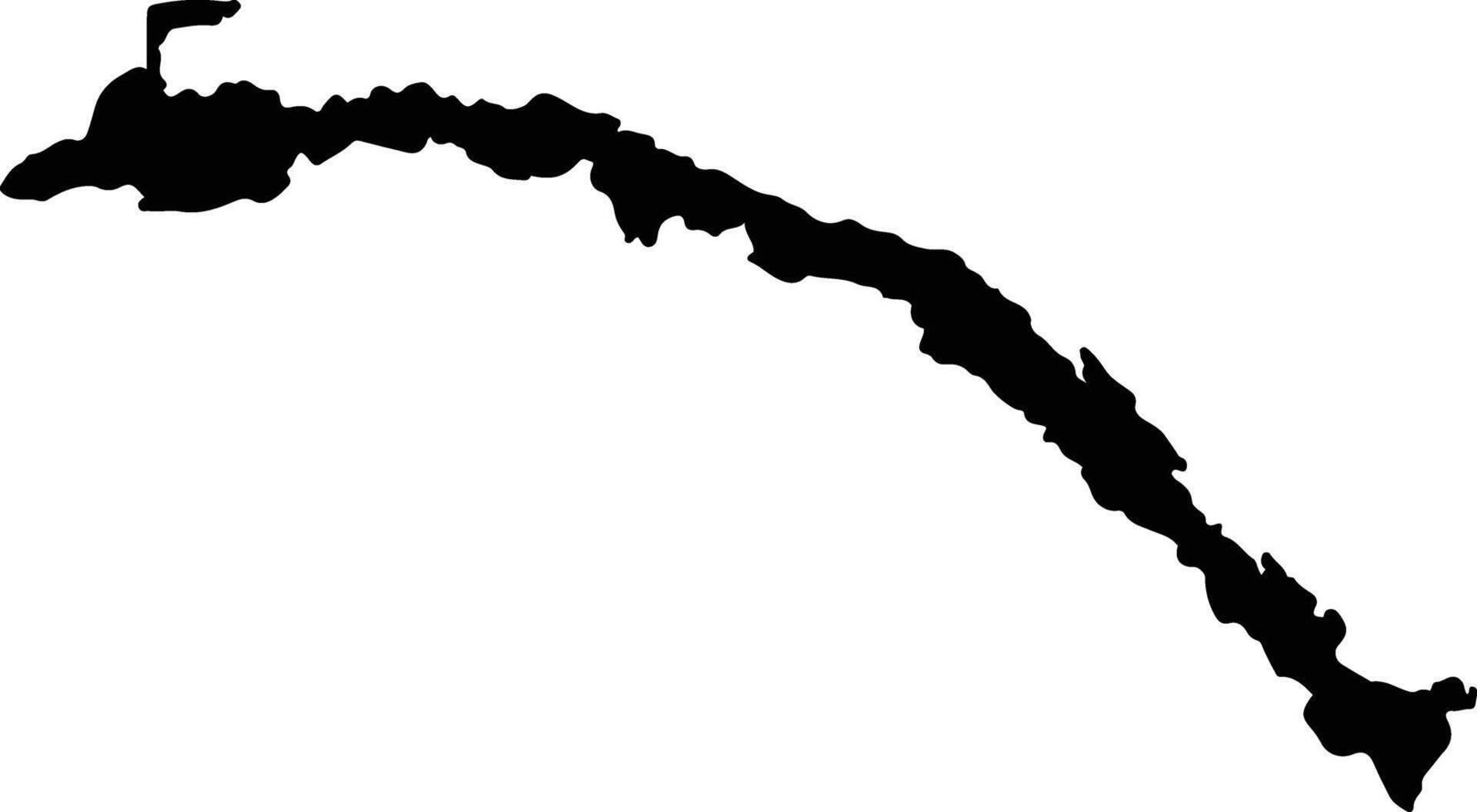 Comarca Kuna Yala Panama silhouette map vector