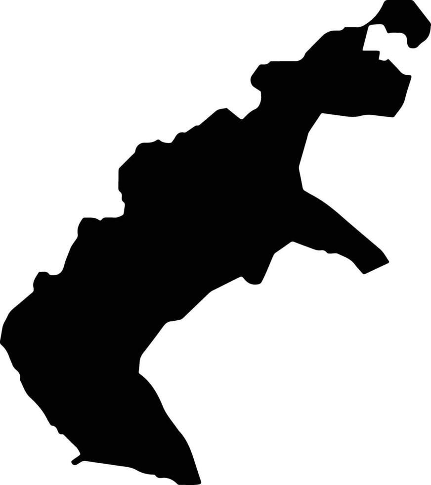 Con Dao Vietnam silhouette map vector