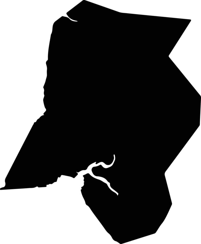 Conakry Guinea silhouette map vector