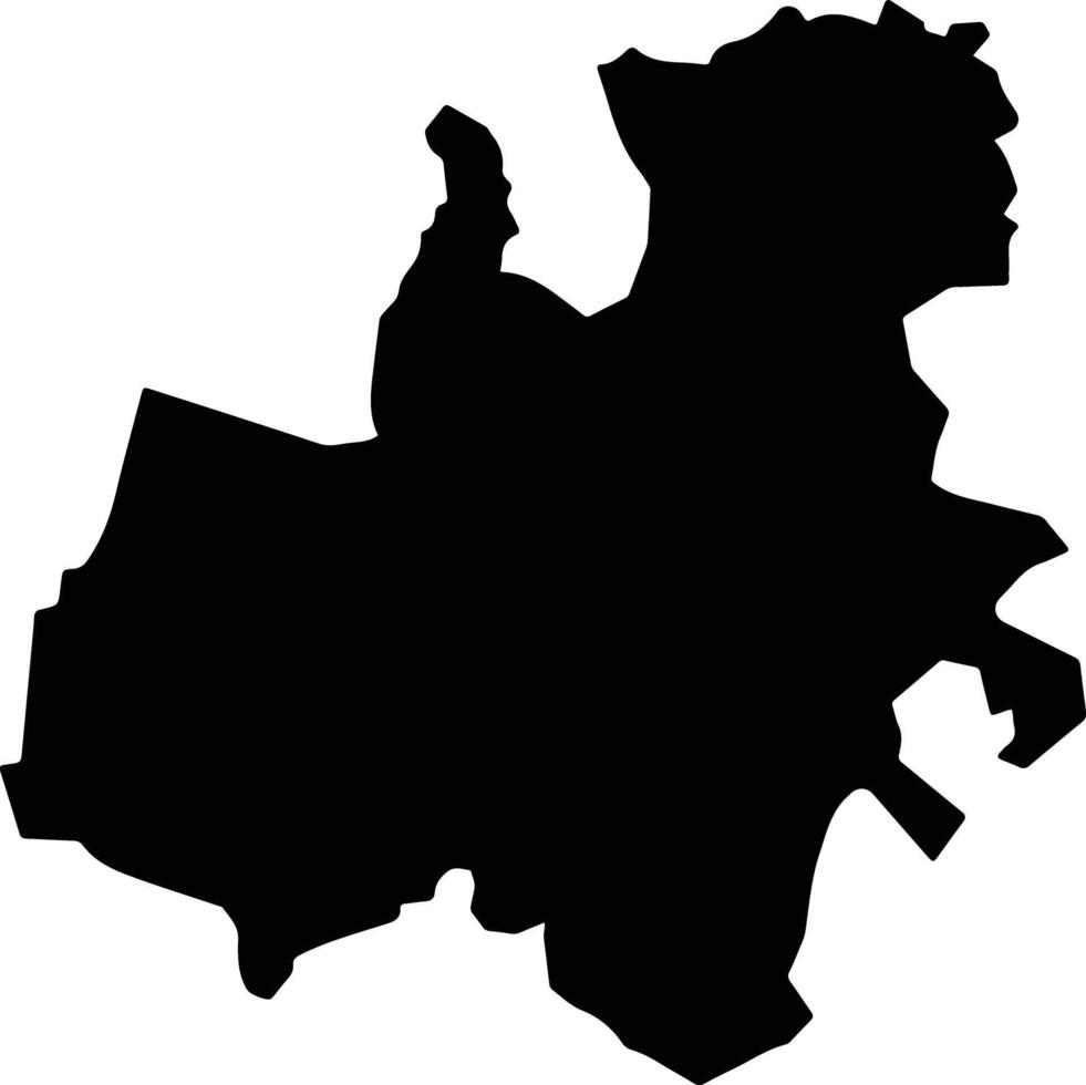 Contramaestre Cuba silhouette map vector