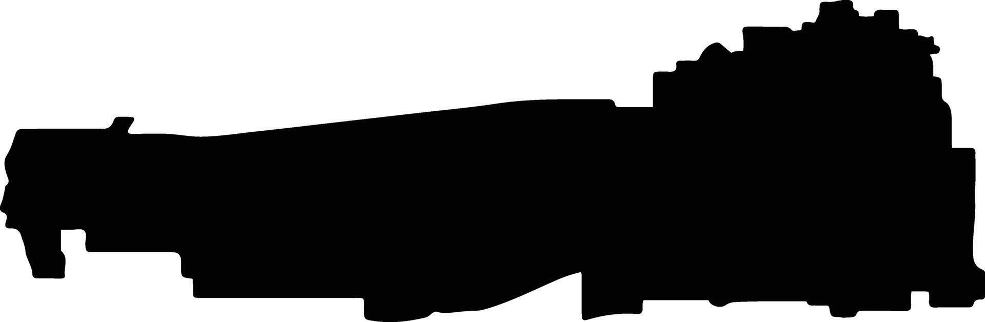 Coorow Australia silhouette map vector
