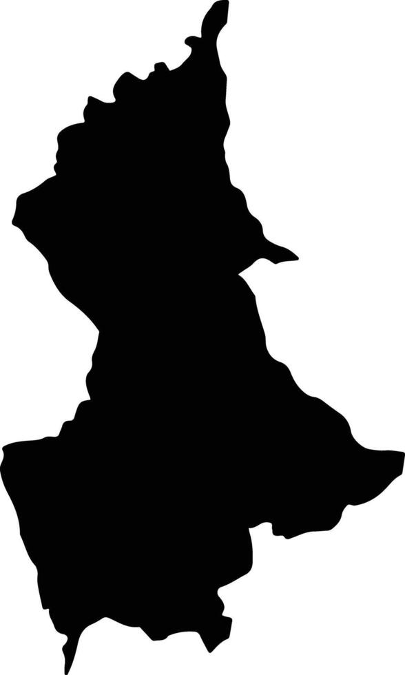 Copacabana Colombia silhouette map vector