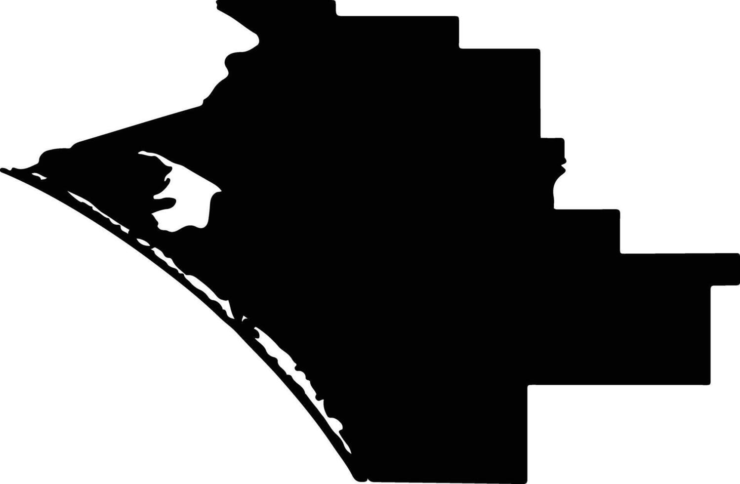 Coorong Australia silhouette map vector