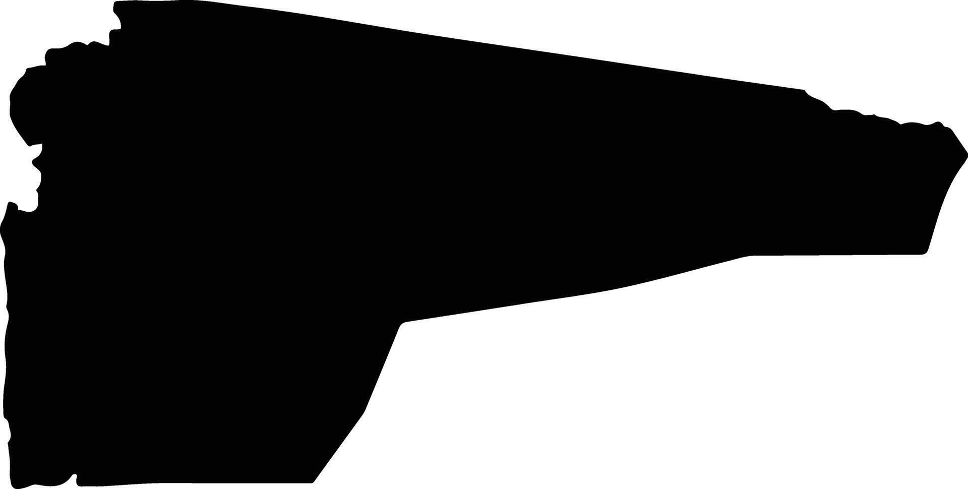 Cordillera Bolivia silhouette map vector