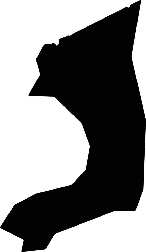 Corinto El Salvador silhouette map vector