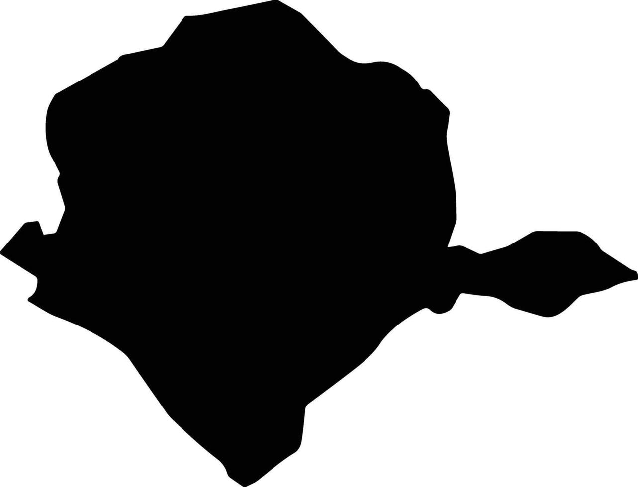 Corinth Saint Lucia silhouette map vector