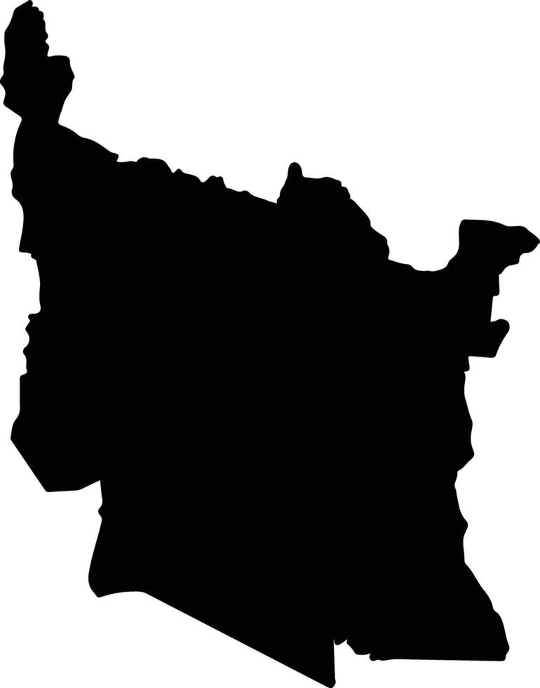 Coronel Pringles Argentina silhouette map vector