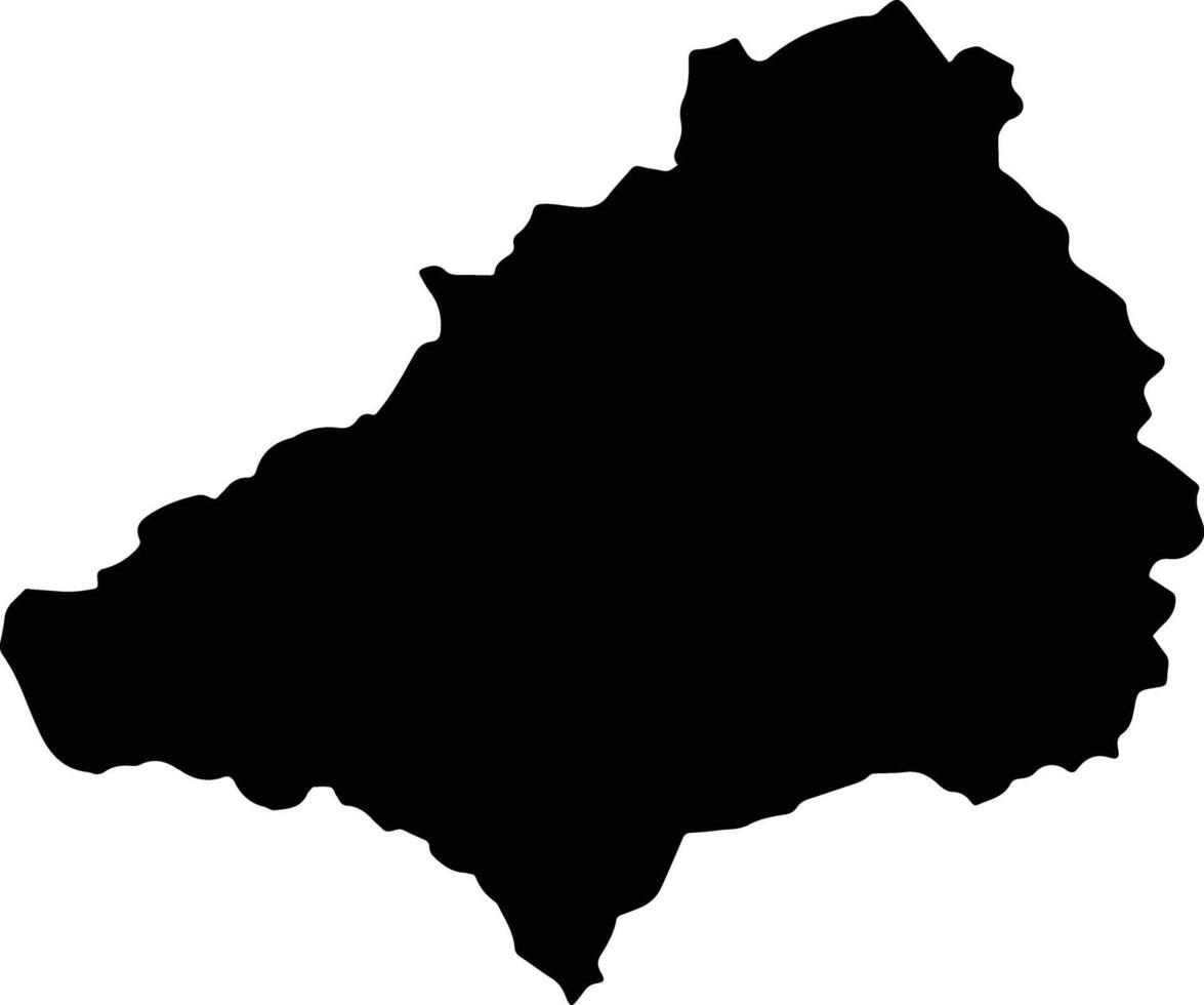 Corongo Peru silhouette map vector