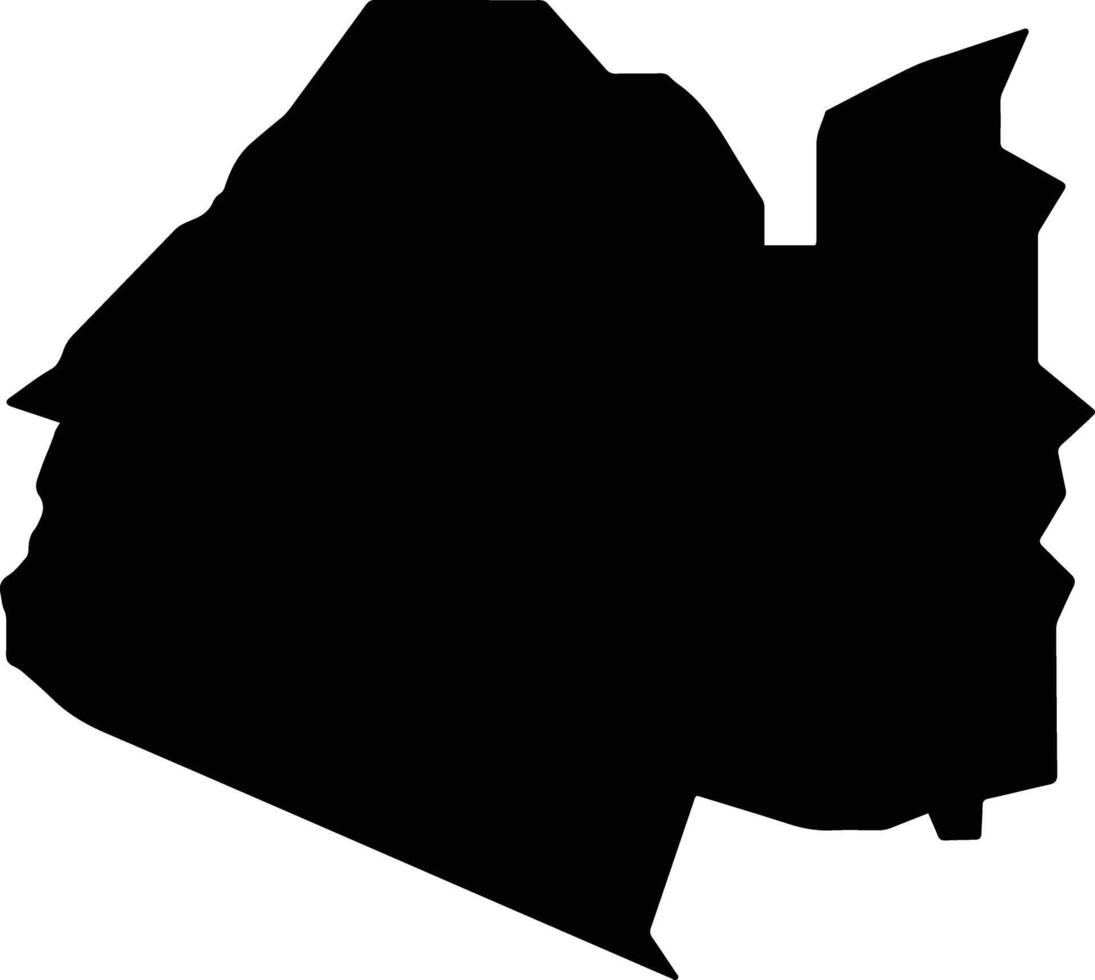 Corozal South West Belize silhouette map vector