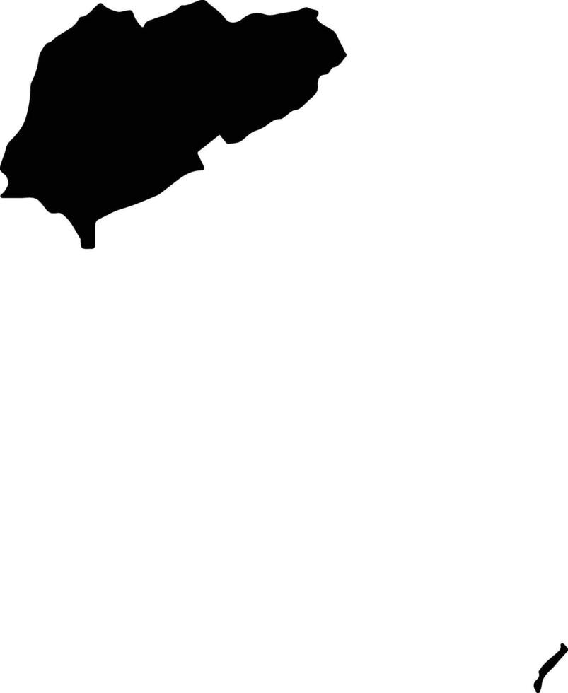 Corozal North Belize silhouette map vector