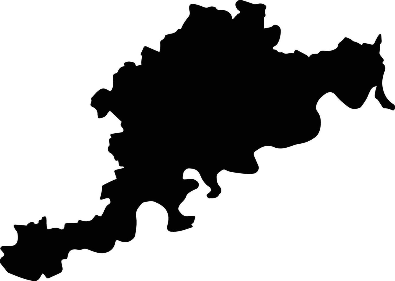 Cosamaloapan de Carpio Mexico silhouette map vector