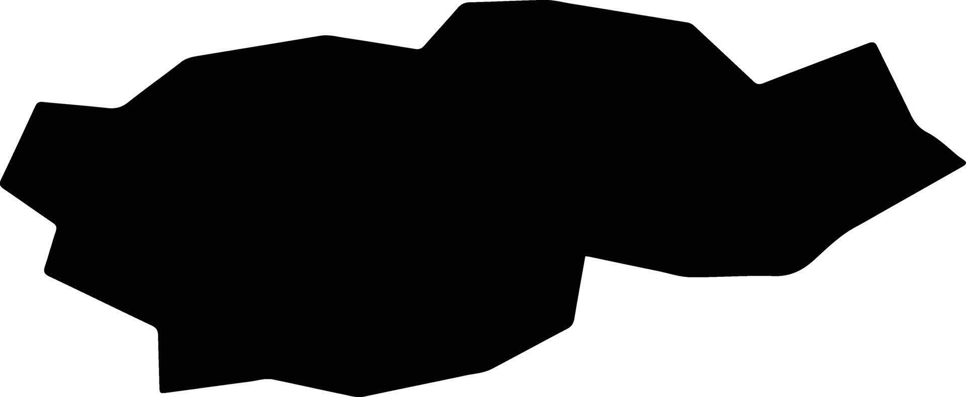 County Durham United Kingdom silhouette map vector