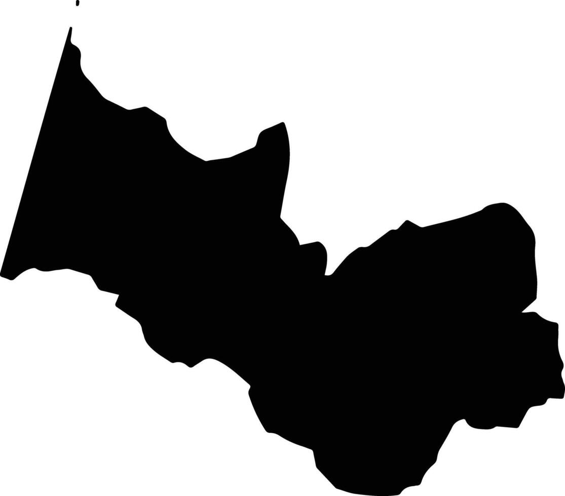 Coxim Brazil silhouette map vector