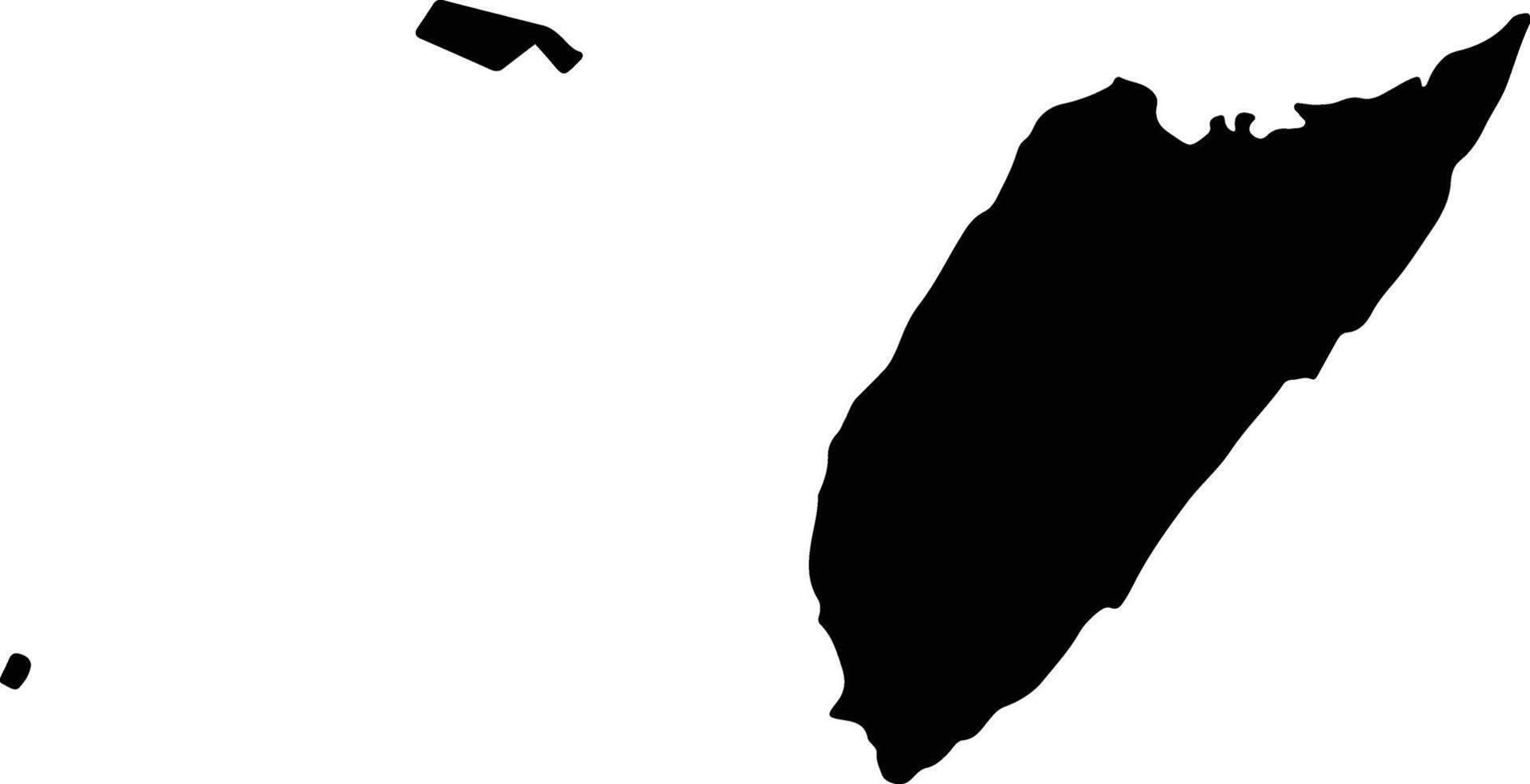 Cozumel Mexico silhouette map vector
