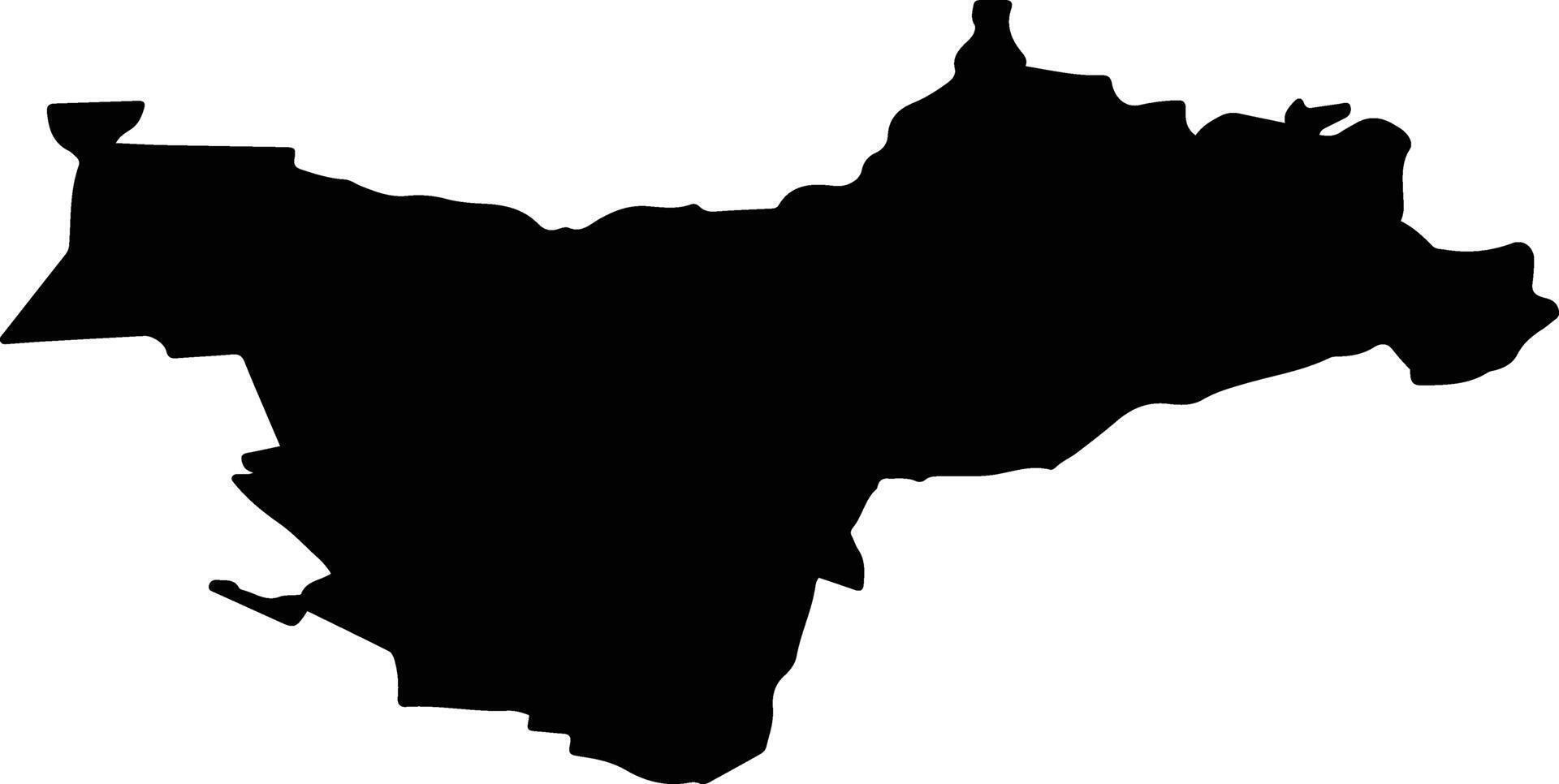 CRAIVA Romania silhouette map vector