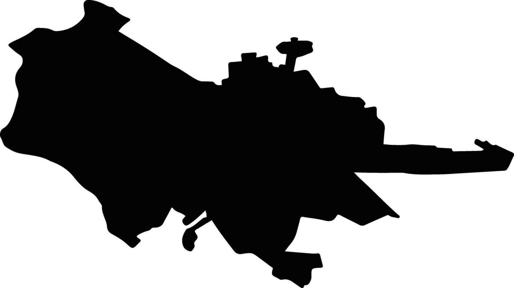 CRAIOVA Romania silhouette map vector