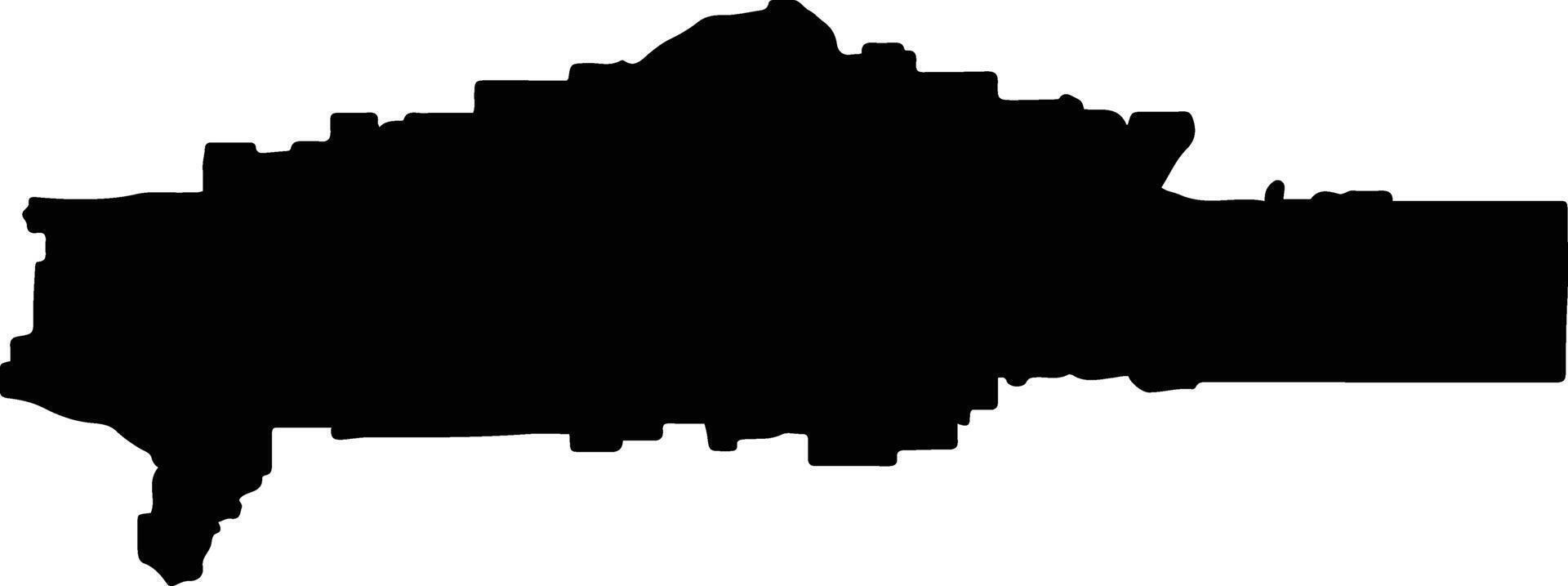 Cranbrook Australia silhouette map vector