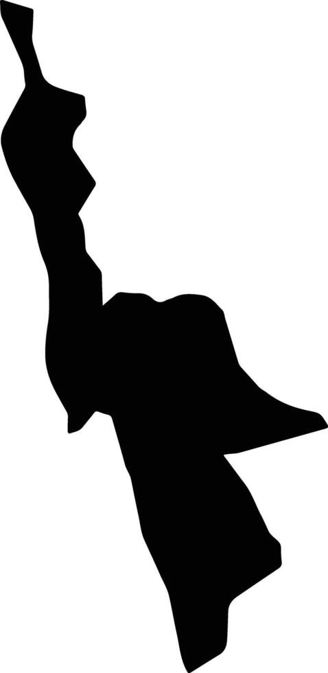 Crescent Jamaica silhouette map vector