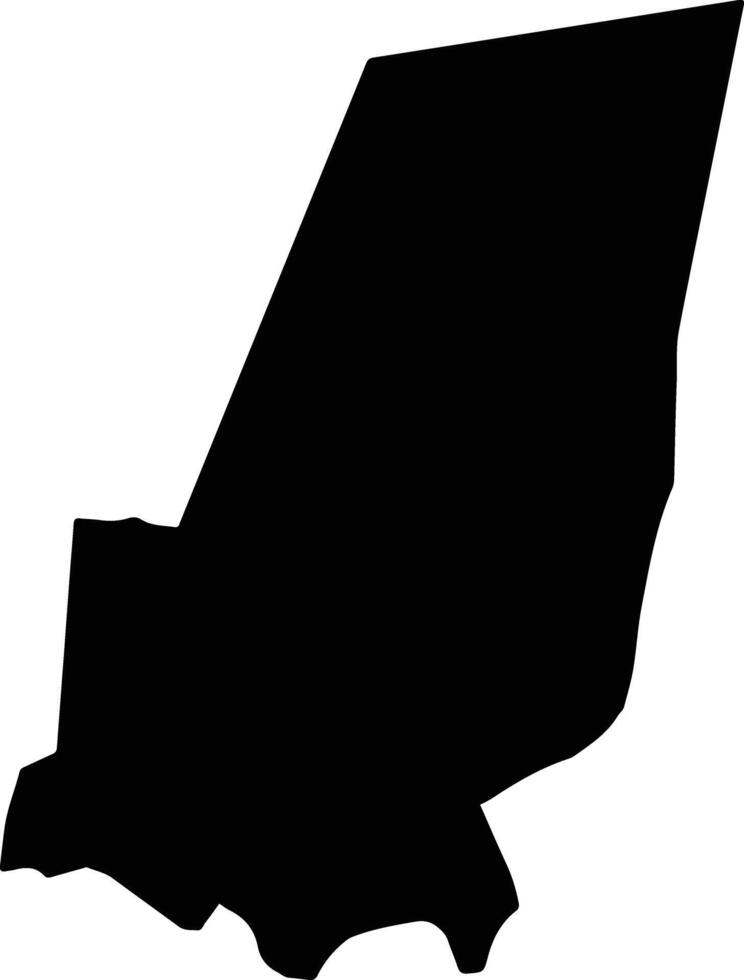 Cresslands Saint Lucia silhouette map vector
