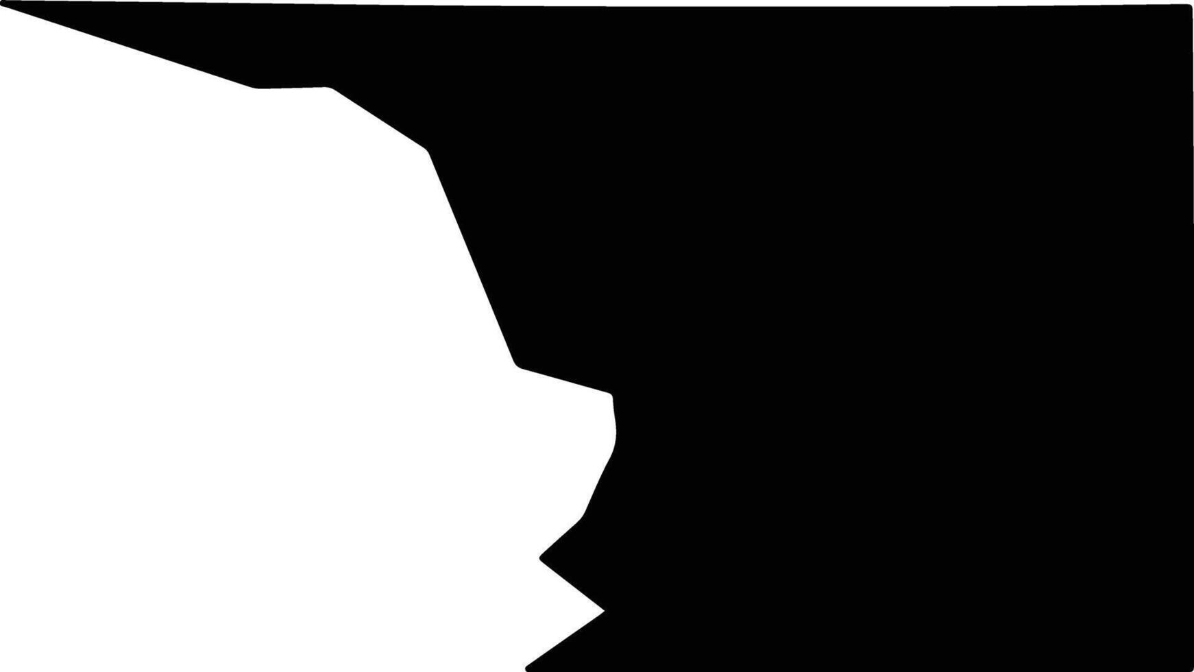 Crockett United States silhouette map vector