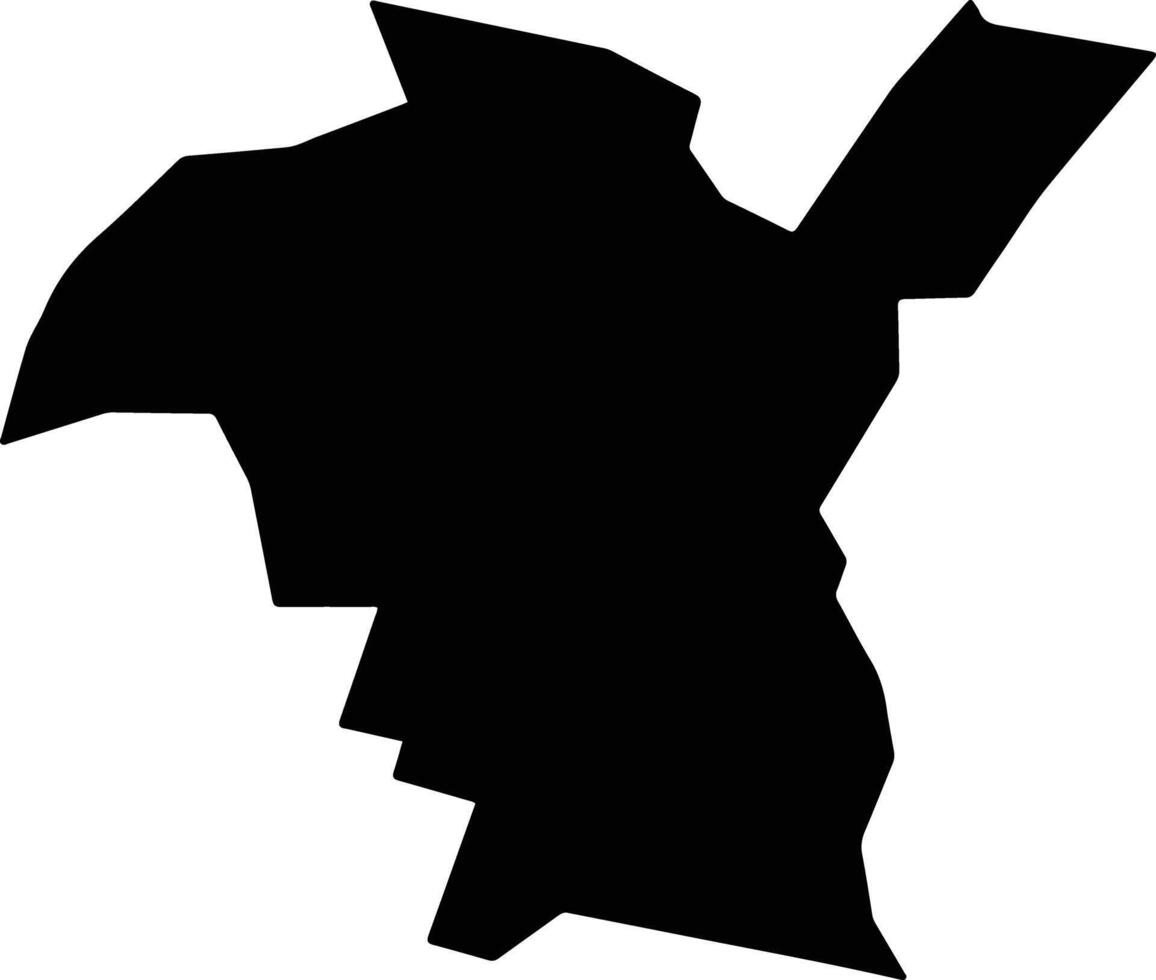Cross Roads Jamaica silhouette map vector